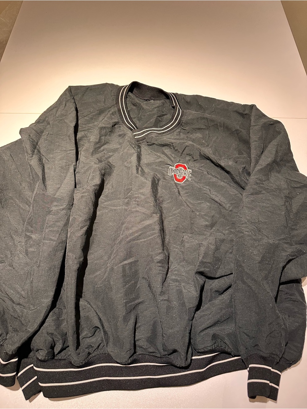 Ohio State Black Pullover Sweater with Red Logo